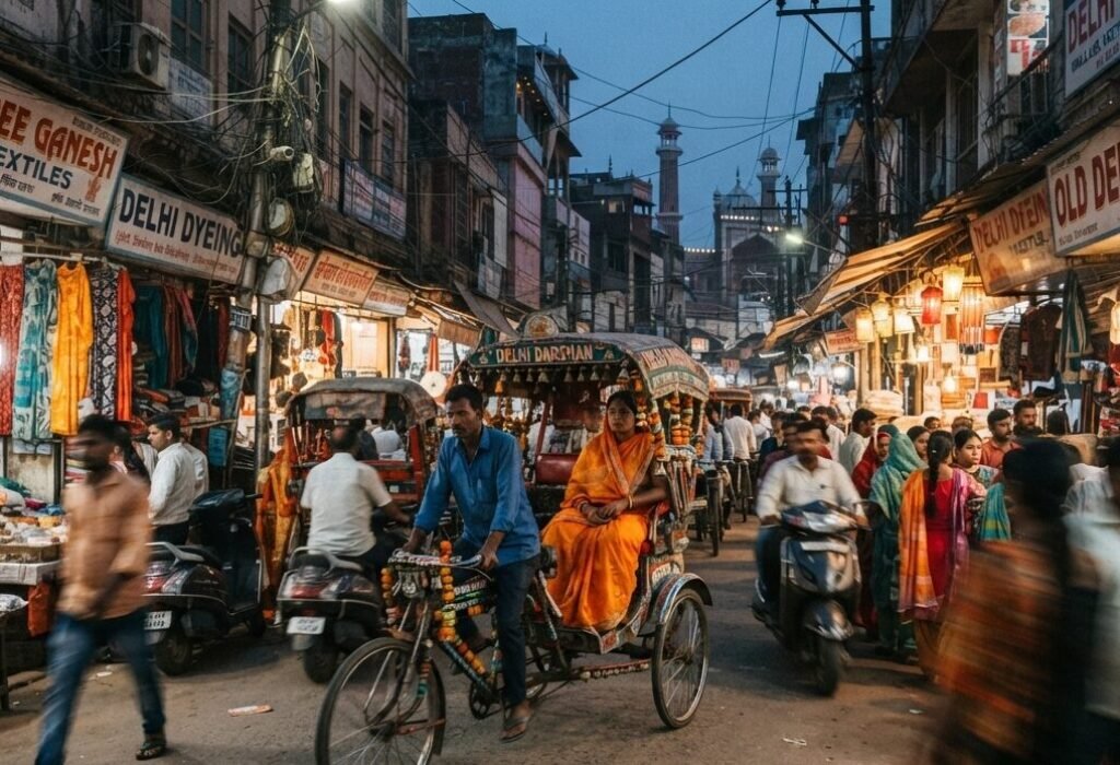 Crowded area in Chandni Chowk (Old Delhi)